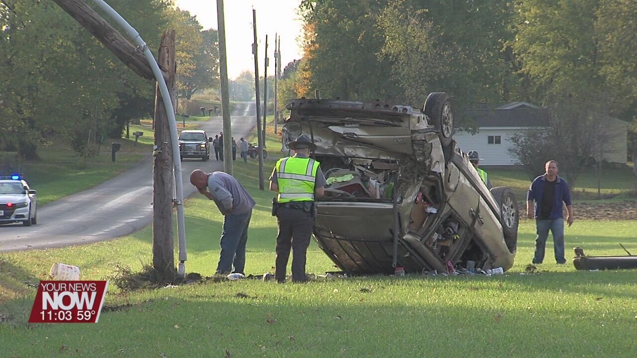 Rollover crash sends one to hospital